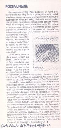 Poesía urbana  [artículo].