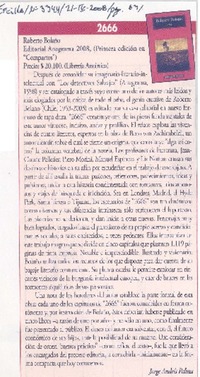 2666  [artículo] Jorge Andrés Palma.