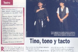 Tino, tono y tacto  [artículo] Italo Passalacqua C.