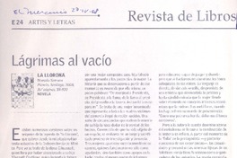 Lágrima al vacío  [artículo] José Promis.