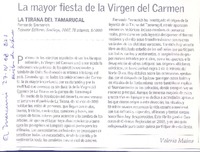 La mayor fiesta de la Virgen del Carmen  [artículo] Valeria Maino.