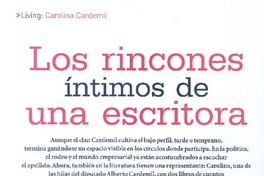 Los rincones íntimos de una escritora  [artículo] Federico de Bartolo.
