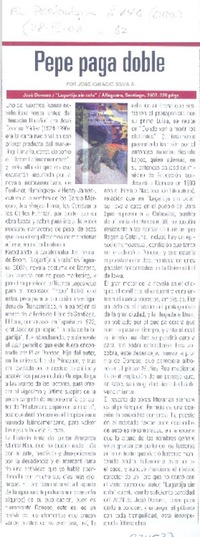Pepe paga doble  [artículo] José Ignacio Silva A.