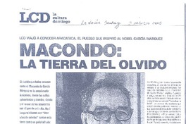 Macondo, la tierra del olvido  [artículo] Carolina Rojas.