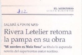 Rivera Letelier retoma la pampa en su obra  [artículo] M. L. Z.