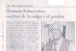 Herman Schwember, el escritor de la mea culpa y el perdón  [artículo].