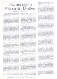 Homenaje a Eduardo Mallea  [artículo] Lina Mundet de Lemme.