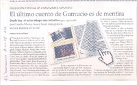 El último cuento de Gumucio es de mentira  [artículo] Daniela Silva Astorga.