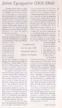 Jaime Eyzaguirre (1908-1968)  [artículo] Miguel Laborde.