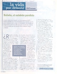 Bolaño, el eslabón perdido  [artículo] Cecilia García Huidobro.