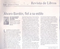 álvaro Bardón, fiel a su estilo  [artículo] Hernán Cheyre V.
