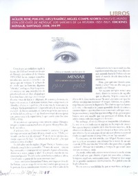 Chile y el mundo con los ojos de Mensaje  [artículo] Eliana rozas Ortúzar.