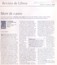 Morir de a poco  [artículo] Camilo Marks.