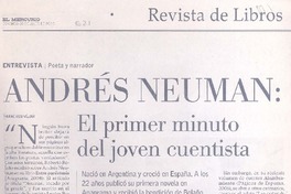 El primer minuto del joven cuentista  [artículo] Francisco Véjar.