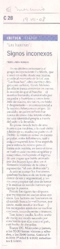 signos inconexos  [artículo] Pedro Labra Herrera.