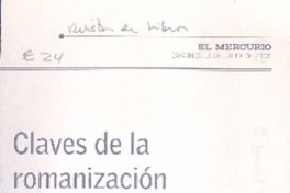 claves de la romanización  [artículo] Nicolás Cruz.