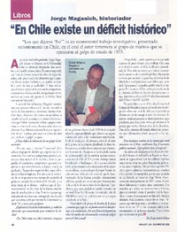 "En Chile existe un déficit histórico" (entrevista)  [artículo] Jorge Andrés Palma.