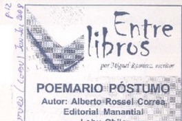 Poemario póstumo  [artículo] Miguel Ramírez.