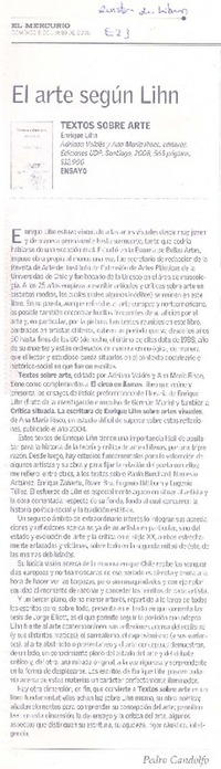 El arte según Lihn  [artículo] Pedro Gandolfo.