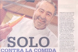 Sólo contra la comida de vanguardia  [artículo] Ernesto Garratt Viñes.