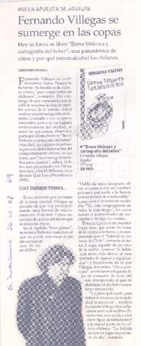 Fernando Villegas se sumerge en las copas  [artículo] Constanza Rojas V.