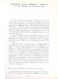 Fantasías, mitos, símbolos y poéticas en el teatro de Octavio Paz  [artículo] Raúl Chavarri.