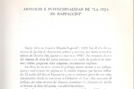 artificio e intencionalidad de "La hija de Rappaccini"  [artículo] Alberto Blas.