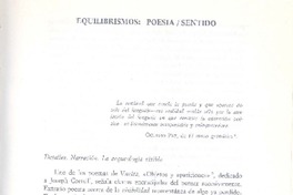 Equilibrismos: poesía sentido  [artículo] / Alicia Borinsky.