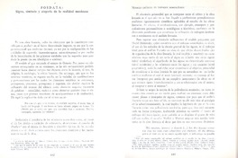 Posdata: signo, símbolo y alegoría de la realidad mexicana  [artículo] Jorge H. Valdivieso.