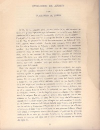 Evocación de Azorín  [artículo] Guilermo de Torre.