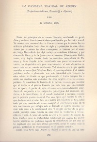 La campaña teatral de Azorín  [artículo] E. Inman Fox.
