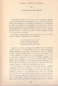 Azorín ante el cinema  [artículo] Antonio Bestard Fornis.