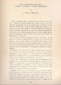 Recuerdos de antaño. Azorín, Casares y Ruiz Contreras  [artículo] J. García Mercadal.