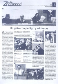 Un gato con pedrigrí y winter ya  [artículo] Mariela Vallejos.