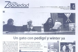 Un gato con pedrigrí y winter ya  [artículo] Mariela Vallejos.