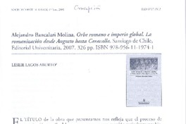 Orbe romano e imperio global  [artículo] Leslie Lagos Aburto.