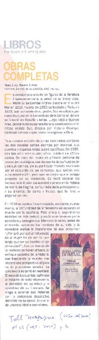 Obras completas  [artículo] Gonzalo Yuseff Quirós.