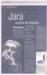 Jara a punta de balazos  [artículo] Daniel Navarrete Alvear.