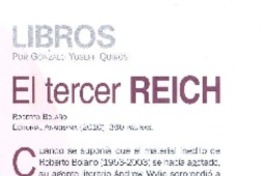 El tercer Reich  [artículo] Gonzalo Yussef Quirós.