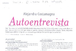 Autoentrevista (entrevista)  [artículo] Sebastián Utreras.