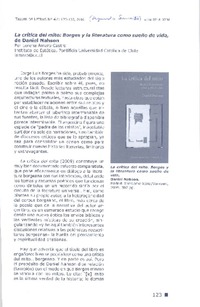 La Crítica del mito  [artículo].