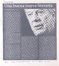 Una buena nueva literaria  [artículo] Sebastián Grant del Río.