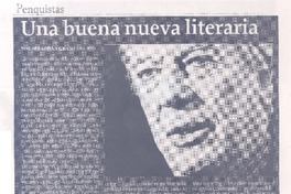 Una buena nueva literaria  [artículo] Sebastián Grant del Río.
