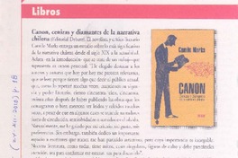 Canon, cenizas y diamantes de la narrativa chilena  [artículo].