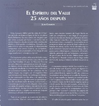El espíritu del valle 25 años después  [artículo] Juan Cameron.