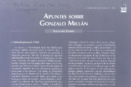 Apuntes sobre Gonzalo Millán  [artículo] Alejandro Zambra.