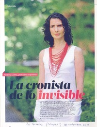 La cronista de lo invisible (entrevista)  [artículo] Marcelo Simonetti.