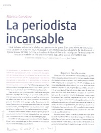 La periodista incansable (entrevista)  [artículo] Guillermina Altomonte.