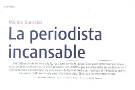 La periodista incansable (entrevista)  [artículo] Guillermina Altomonte.