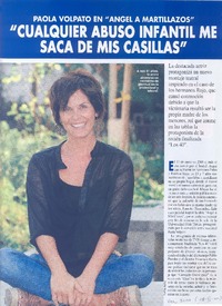 "Cualquier abuso infatil me saca de mis casillas" (entrevista)  [artículo] S. Caro.